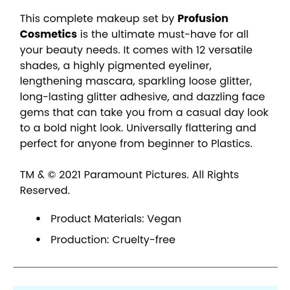 Profusion Cosmetics X Mean Girls Candy Gram Makeup Set - Picture 10 of 10